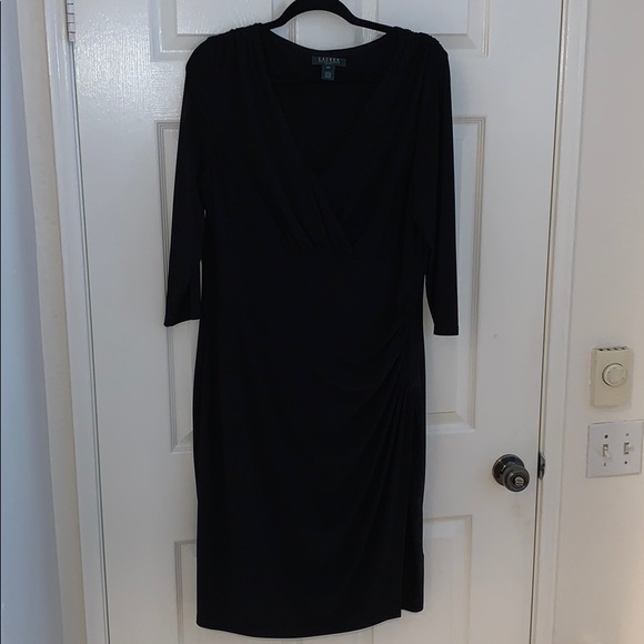 Ralph Lauren Black Wrap Dress - Picture 1 of 4